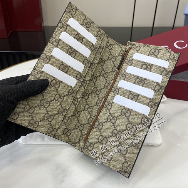 Gucci專櫃古馳最新款Emblem系列對折長夾錢包 jh2596型號：818955